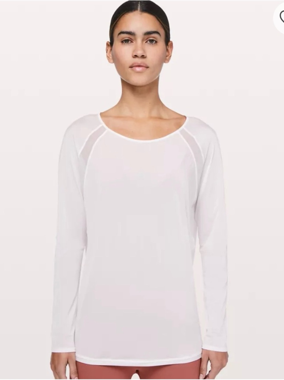lululemon athletica White Long-Sleeve Crewneck Top